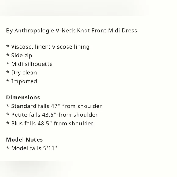 Anthropologie V-neck knot Front Midi Dress - Picture 13 of 13